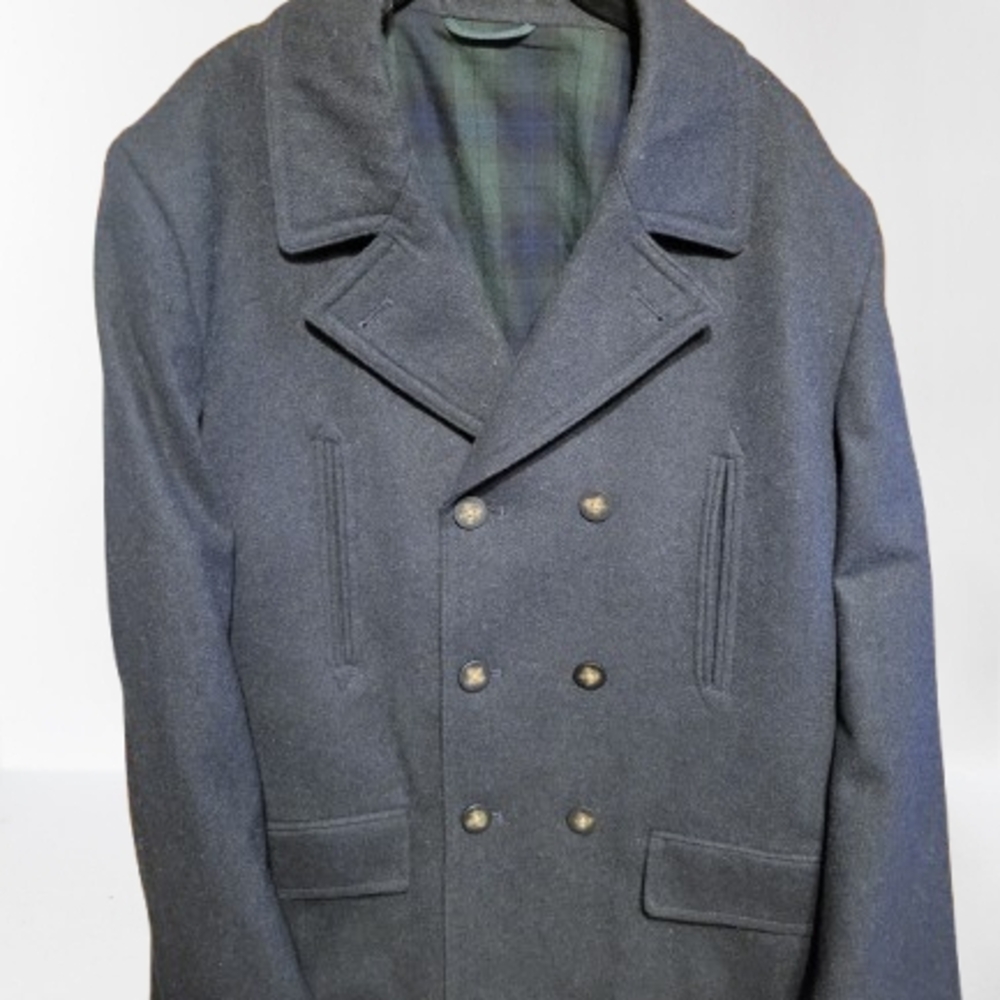 Ralph Lauren Men's Double-Breasted Gray Pea Coat